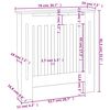 vidaXL Cobertura de radiador MDF 78 cm preto