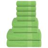 vidaXL 8pcs Conjunto de toalhas FROGN 360 g/m&sup2; verde ma&ccedil;a