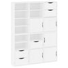 vidaXL M&oacute;veis de apoio 6 pcs ODDA pinho de madeira maci&ccedil;a branco