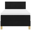 vidaXL Cama Box com colch&atilde;o com cabeceira Preto 100 x 200 cm tecido