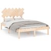 vidaXL Estrutura de cama pequena casal 120x190 cm pinho maci&ccedil;o