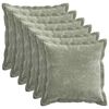 vidaXL Capa almofada 6 pcs HOUTEN Verde 40 x 40 cm Tecido Chenille