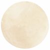 vidaXL Tapete pelo curto macio e lav&aacute;vel HUARTE &Oslash; 80 cm cor creme