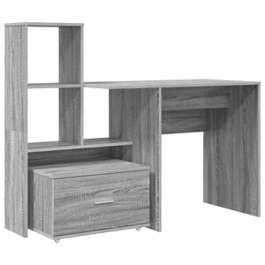 vidaXL Mesa Cinza Sonoma Derivados de Madeira 131,5 x 50 x 106,5 cm