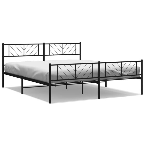 vidaXL Estrutura de cama sem colch&atilde;o com p&eacute;s 180x200 cm preto