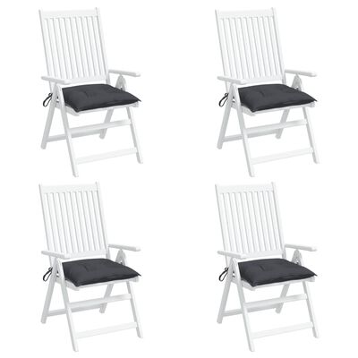 vidaXL Almofadões de cadeira 4 pcs 40x40x7 cm tecido oxford antracite