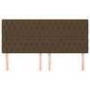 vidaXL Cabeceira Castanho Escuro 180x7x118/128 cm Tecido