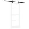 vidaXL Porta Deslizante ORKDAL Branco e Preto 83 x 202 cm