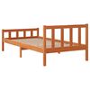 vidaXL Cama sem colch&atilde;o 75x190 cm madeira de pinho maci&ccedil;a castanho-mel