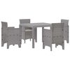 vidaXL Conjunto de Jantar para Jardim 5 pcs Cinzento-claro