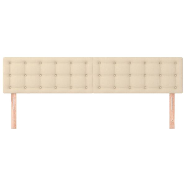 vidaXL Cabeceiras creme 160x5x78/88 cm tecido