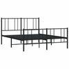 vidaXL Estrutura de cama com cabeceira e p&eacute;s 120x200 cm metal preto