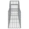 vidaXL Cestos gabi&atilde;o arqueados 13pcs 200x30x40/60 cm ferro galvanizado