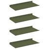 vidaXL Prateleira Flutuante 4 pcs Verde Oliva 40 x 18 x 2,5 cm A&ccedil;o