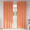 vidaXL Cortinas Blackout com Argolas 2 pcs Terracota 260 x 140 cm