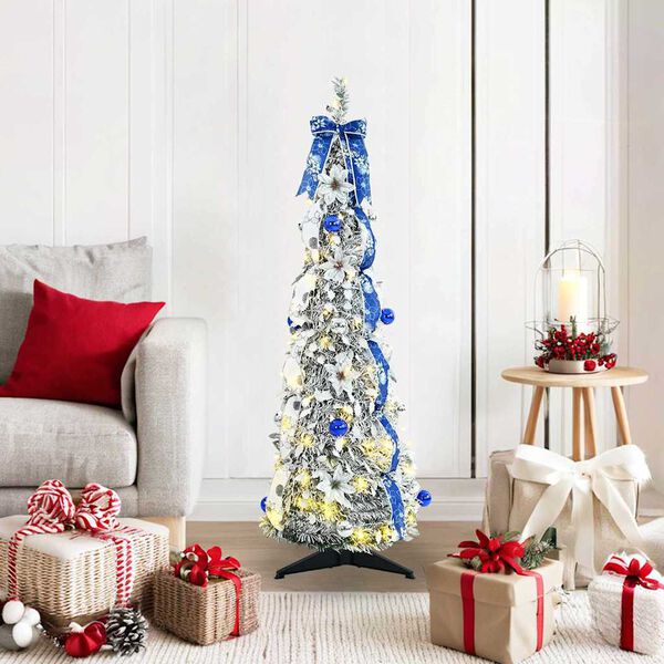 vidaXL &Aacute;rvore de Natal Artificial com 50 LEDs Branco 120 cm PVC