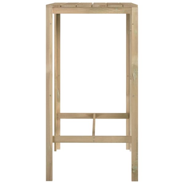 vidaXL Mesa de bar 60x60x110 cm madeira de pinho impregnada
