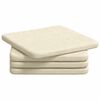 vidaXL Almofadas de Assento 4 unid. Tecido de Veludo Cotele Creme