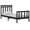 vidaXL Estrutura cama pequena solteiro 75x190 cm madeira maciça preto