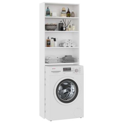 vidaXL Armário para máquina de lavar roupa 64x24x190 cm branco