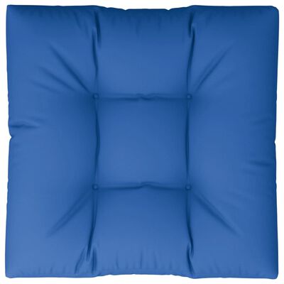 vidaXL Almofadão sofá de paletes 80x80x12 cm tecido azul real