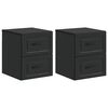 vidaXL Gabinete de Canto Montado na Parede 2 unid. Preto