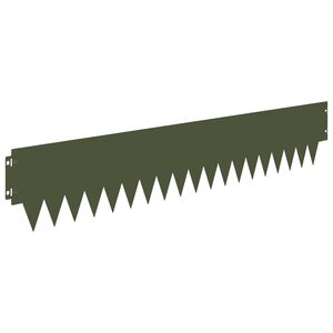 vidaXL Acabamento para Gramado 20 pcs 103 x 20 cm metal Verde-Azeitona