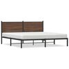 vidaXL Estrutura cama sem colch&atilde;o 180x200 cm metal carvalho castanho