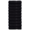 vidaXL Toalhas de banho premium SOLUND 10 pcs 70x140 cm 600 gsm preto