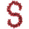 vidaXL Guirlanda de Bolas de Natal Vermelho 186 cm Poliestireno