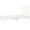 vidaXL Estrutura sof&aacute;-cama de puxar 2x(90x190) cm pinho maci&ccedil;o branco