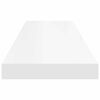 vidaXL Prateleiras parede suspensas 2 pcs 90x23,5x3,8cm MDF branco