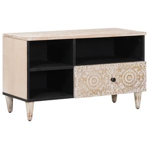 vidaXL Gabinete para TV com gaveta Branco 80 x 33,5 x 46 cm