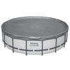 Bestway Capa para Piscina &Oslash;6,71 m Redondo Poli&eacute;ster Cinzento