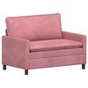 vidaXL Sof&aacute; Rosa 126 x 81 x 87,5 cm Veludo