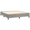 vidaXL Cama box spring c/ colch&atilde;o/LED 180x200 cm veludo cinzento-claro