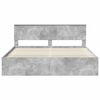 vidaXL Estrutura da Cama com cabeceira Concreto 180 x 200 cm