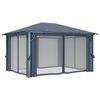 vidaXL Gazebo com cortina 400 x 300 cm alumínio antracite