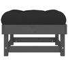 vidaXL Apoios de p&eacute;s p/ jardim c/ almofad&otilde;es 2 pcs pinho maci&ccedil;o cinza