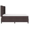 vidaXL Cama Box com colch&atilde;o Castanho escuro 140 x 190 cm tecido