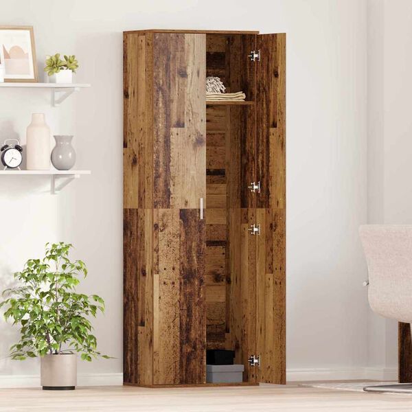 vidaXL Highboard Madeira Antiga 60 x 35 x 180 cm Madeira processada