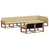 vidaXL Conjunto de Sof&aacute;s para Exterior 8 pcs Natural e Bege