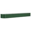 vidaXL Canteiro elevado jardim 368x80x36 cm a&ccedil;o galvanizado verde