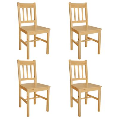 vidaXL Cadeiras de jantar 4 pcs madeira de pinho