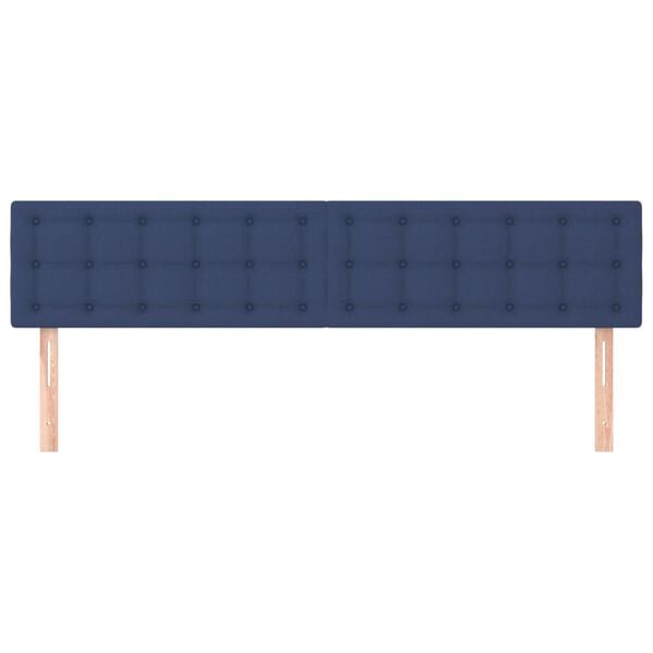 vidaXL Cabeceiras azul 160x5x78/88 cm tecido