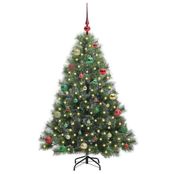vidaXL &Aacute;rvore de Natal Artificial com 150 LEDs Verde 150 cm PE e PVC