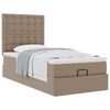 vidaXL Cama otomana com colch&atilde;o 80x200 cm couro artificial cappucino