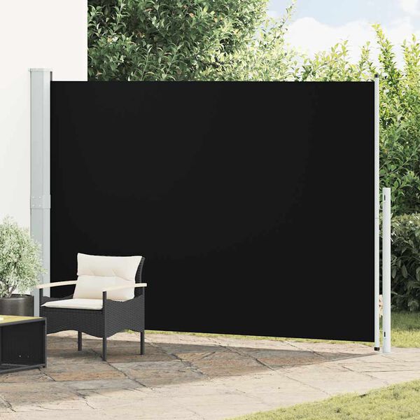 vidaXL Toldo lateral retr&aacute;til para p&aacute;tio 200x300 cm preto