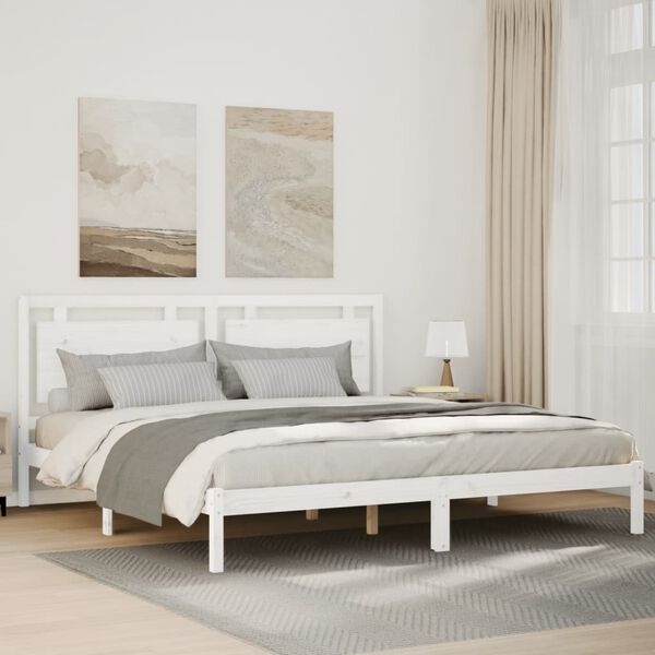vidaXL Cama extra longa sem colch&atilde;o 200x210 cm madeira maci&ccedil;a