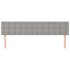 vidaXL Cabeceiras cinzento-claro 200x5x78/88 cm tecido